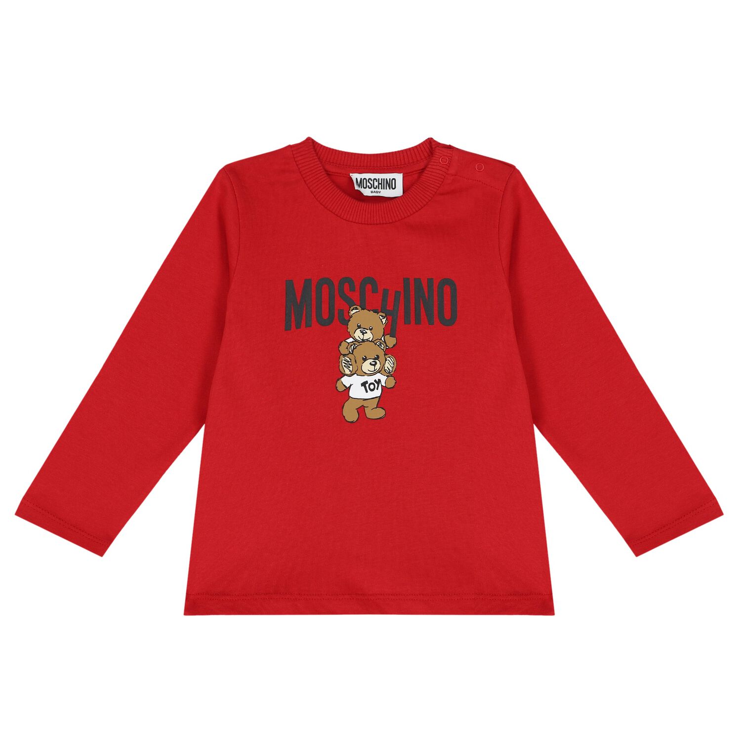 Red Teddy Bear Logo Long Sleeve Top, 5, hi-res image number null