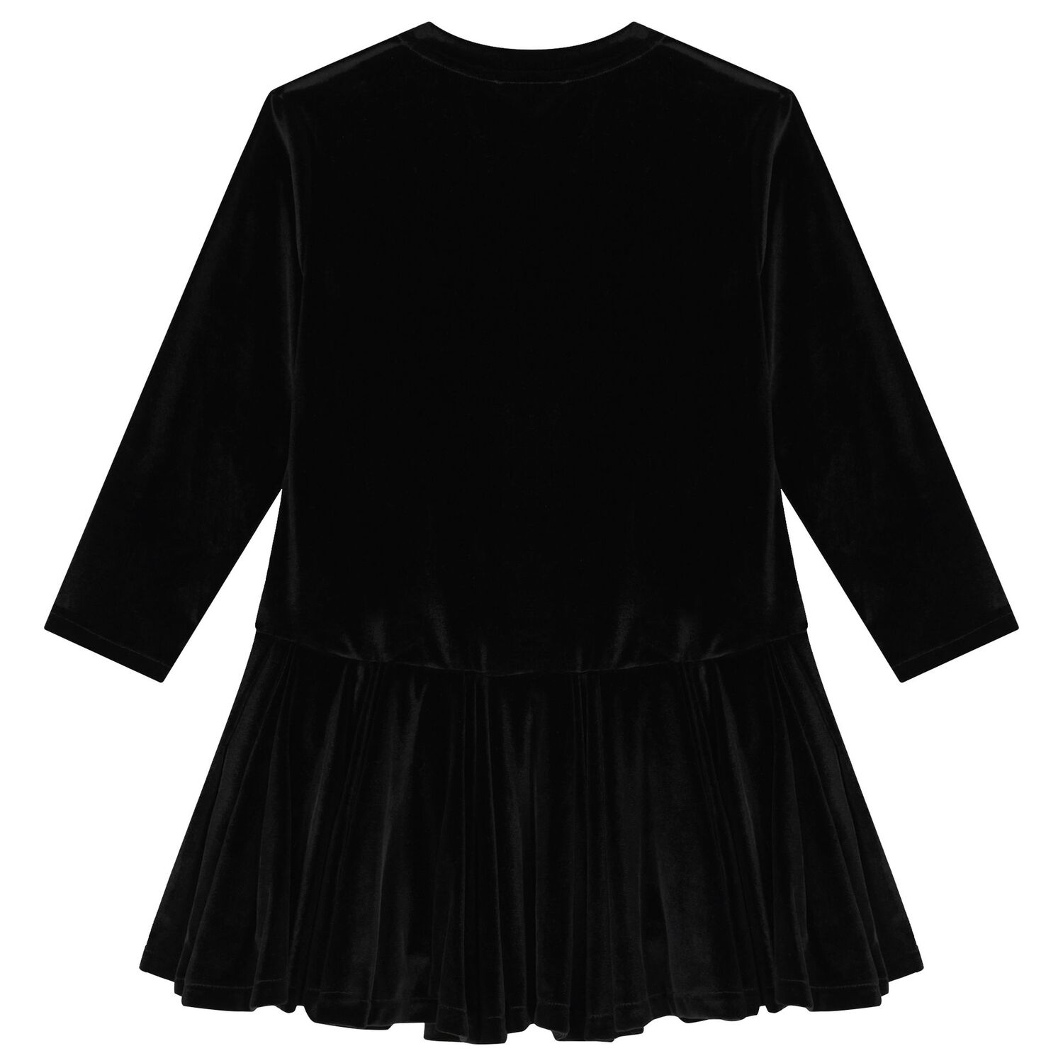 Girls Black Logo Dress, 2, hi-res