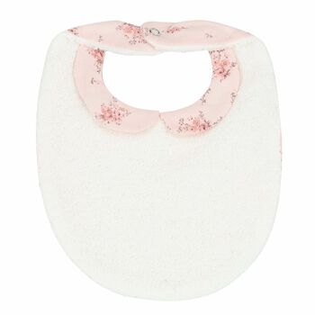 Baby Girls Pink Floral Bib