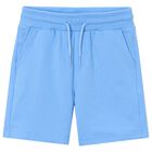 شورت أولاد بالشعار باللون الازرق , 9, hi-res