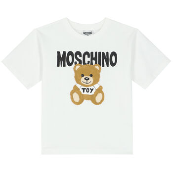 White Teddy Bear Logo T-Shirt