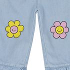 Younger Girls Blue Denim Trousers, 1, hi-res