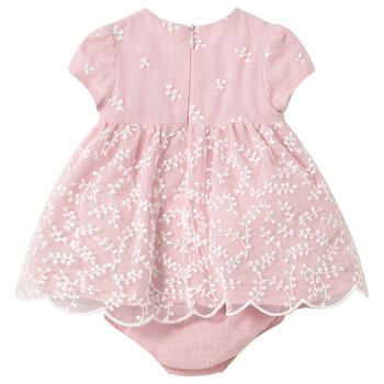 Baby Girls Pink Organza Dress Set