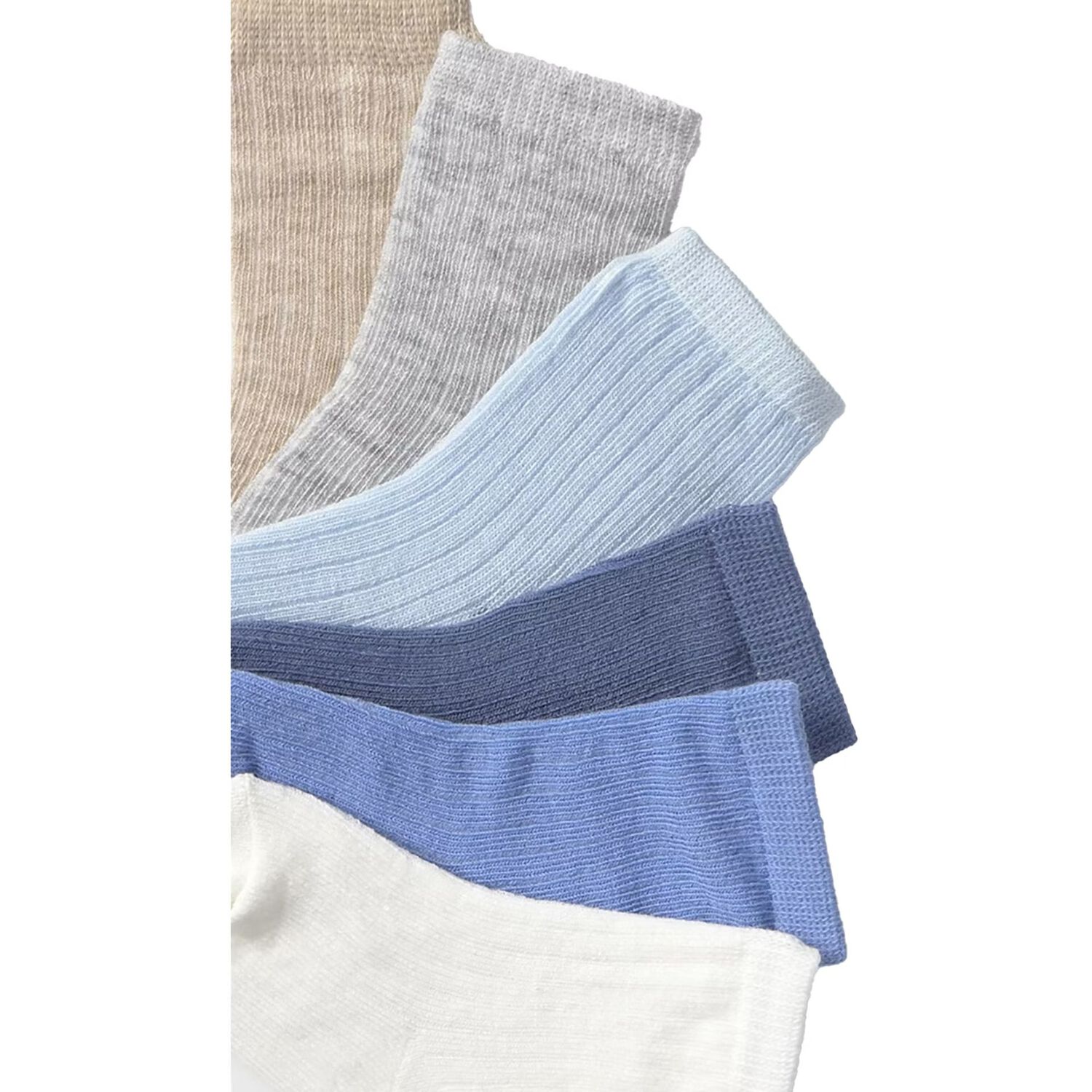 Baby Boys Beige, Blue & Ivory Socks ( 6 Pack ), 3, hi-res image number null