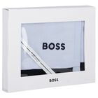 بطانية أطفال مواليد بالشعار باللون الأزرق والكحلي للأولاد, 1, hi-res