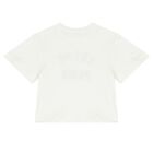 Girls Ivory Logo T-Shirt, 1, hi-res