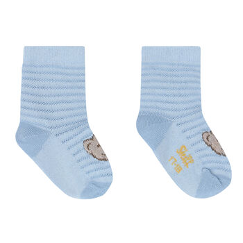 Baby Boys Blue Teddy Socks