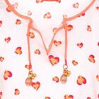 Girls White Boho Leopard Kurta Dress, 1, hi-res