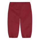 Baby Boys Red Logo Trousers, 1, hi-res