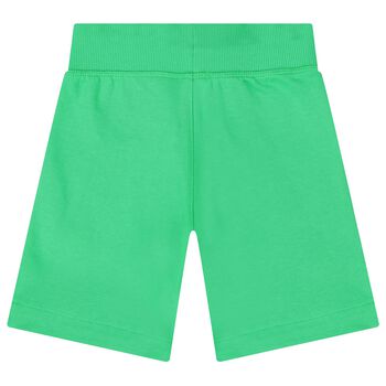 Boys Green Logo Shorts