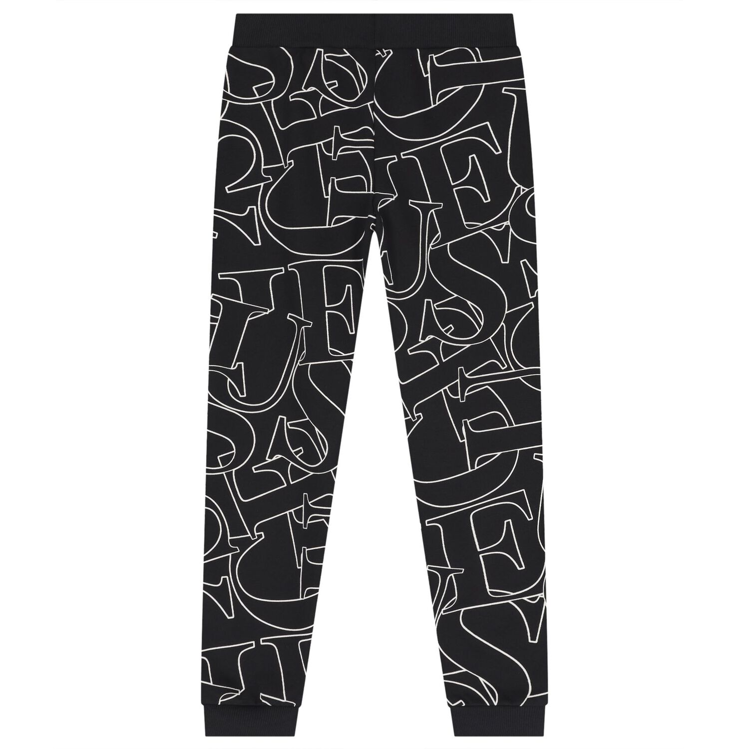 Girls Black Logo Joggers, 2, hi-res