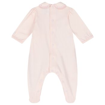 Baby Girls Pink Floral Babygrow