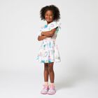 Girls Ivory Logo Dress, 1, hi-res