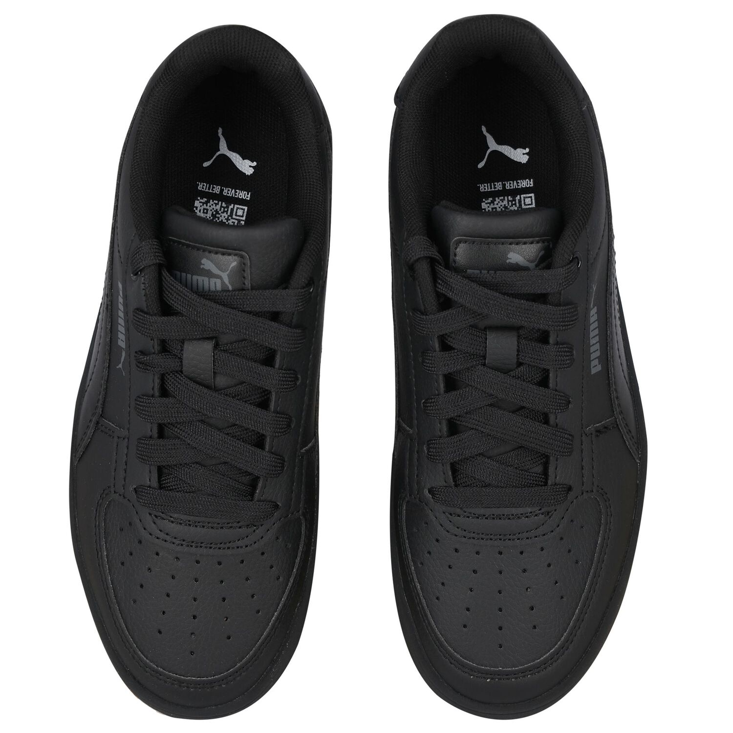 Black Logo Leather Trainers, 1, hi-res image number null