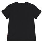 Younger Boys Black Logo T-Shirt, 2, hi-res