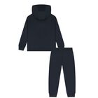 Boys Navy Blue Logo Tracksuit, 4, hi-res