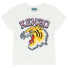 Girls Ivory Varsity Tiger T-Shirt, 1, hi-res