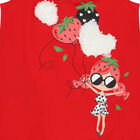 Girls Red Ruffle Dress, 1, hi-res