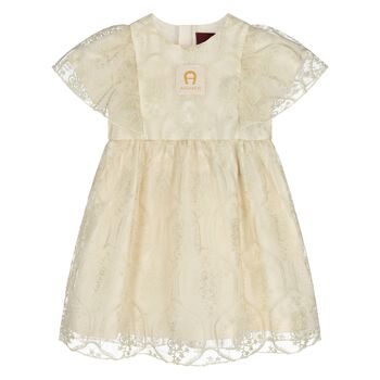 Younger Girls Gold Logo Dress