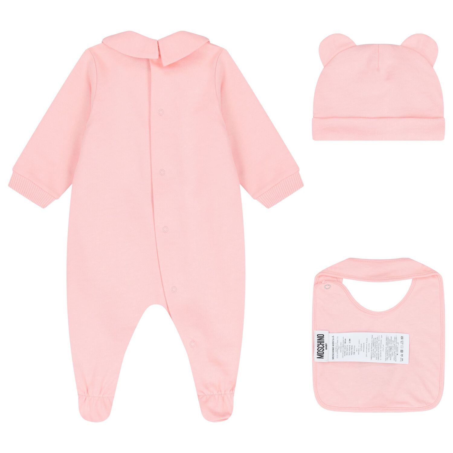 Baby Girls Pink Teddy Bear Logo Babygrow Gift Set, 3, hi-res