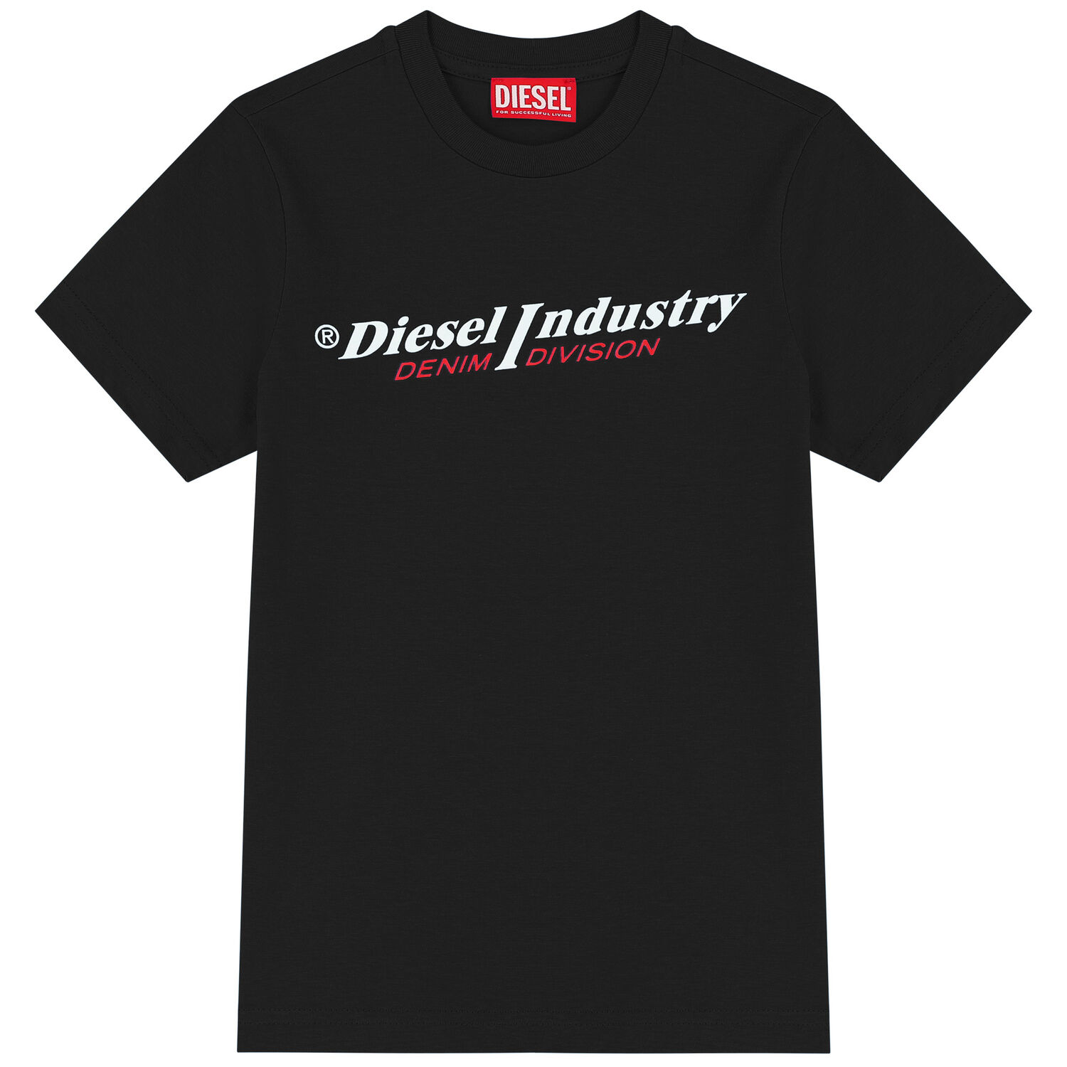 تيشيرت أولاد بالشعار باللون الأسود, 3, hi-res