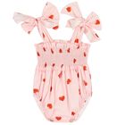 Baby Girls Pink Heart Romper, 1, hi-res