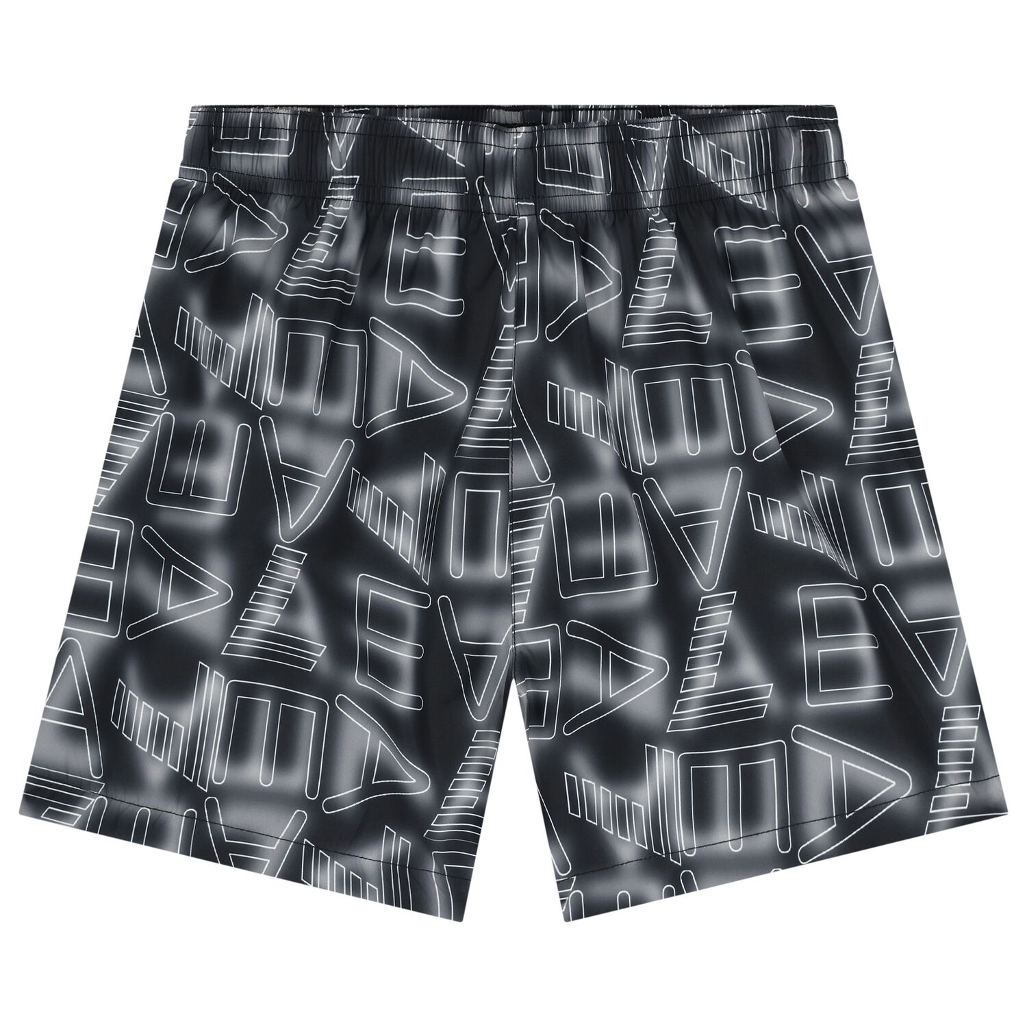 Boys Grey & White Logo Swim Shorts, 2, hi-res