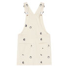 Girls Ivory Logo Dungaree, 1, hi-res