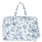 Ivory & Navy Blue Toile De Jouy Baby Changing Bag, 1, hi-res