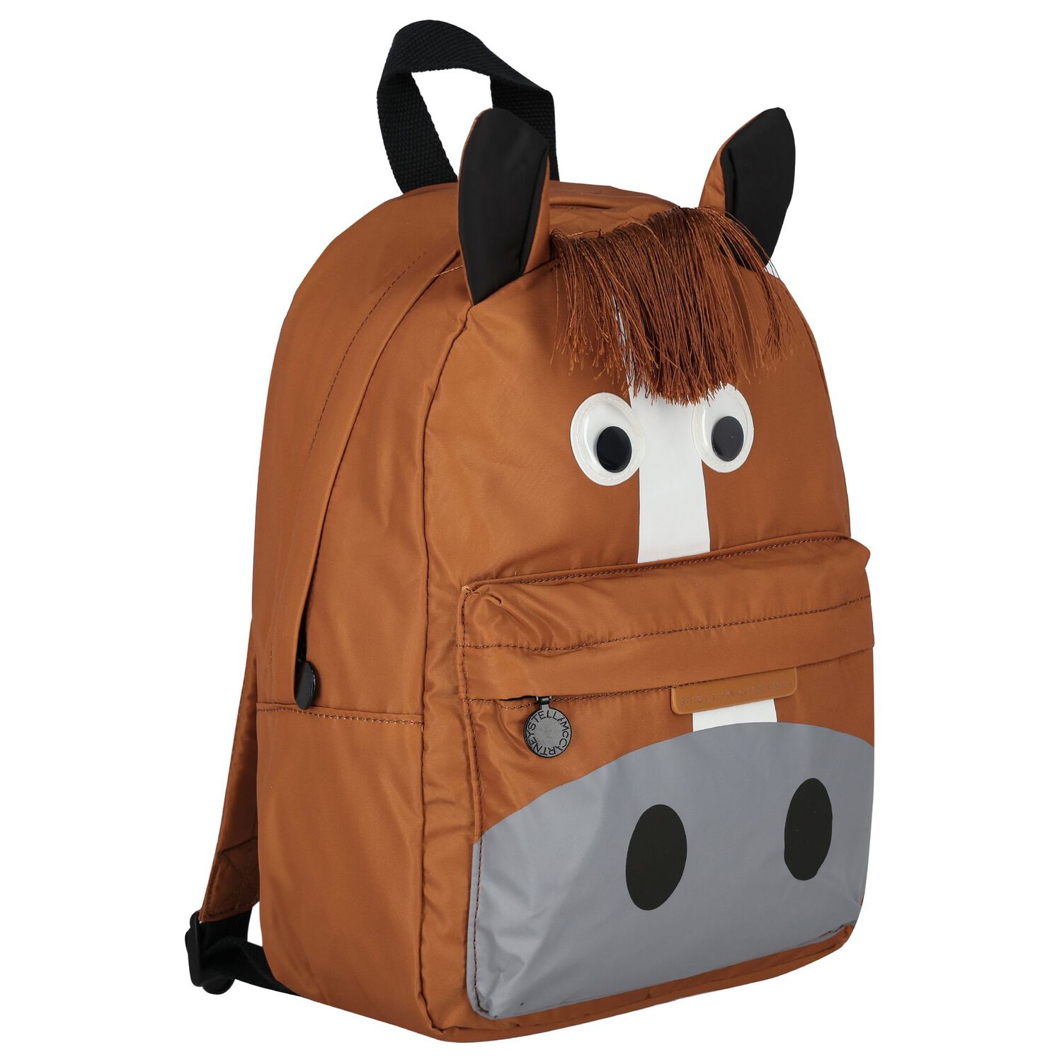 Boys Brown Horse Backpack, 1, hi-res