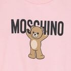 Younger Girls Pink Teddy Bear Logo Sweatshirt, 5, hi-res