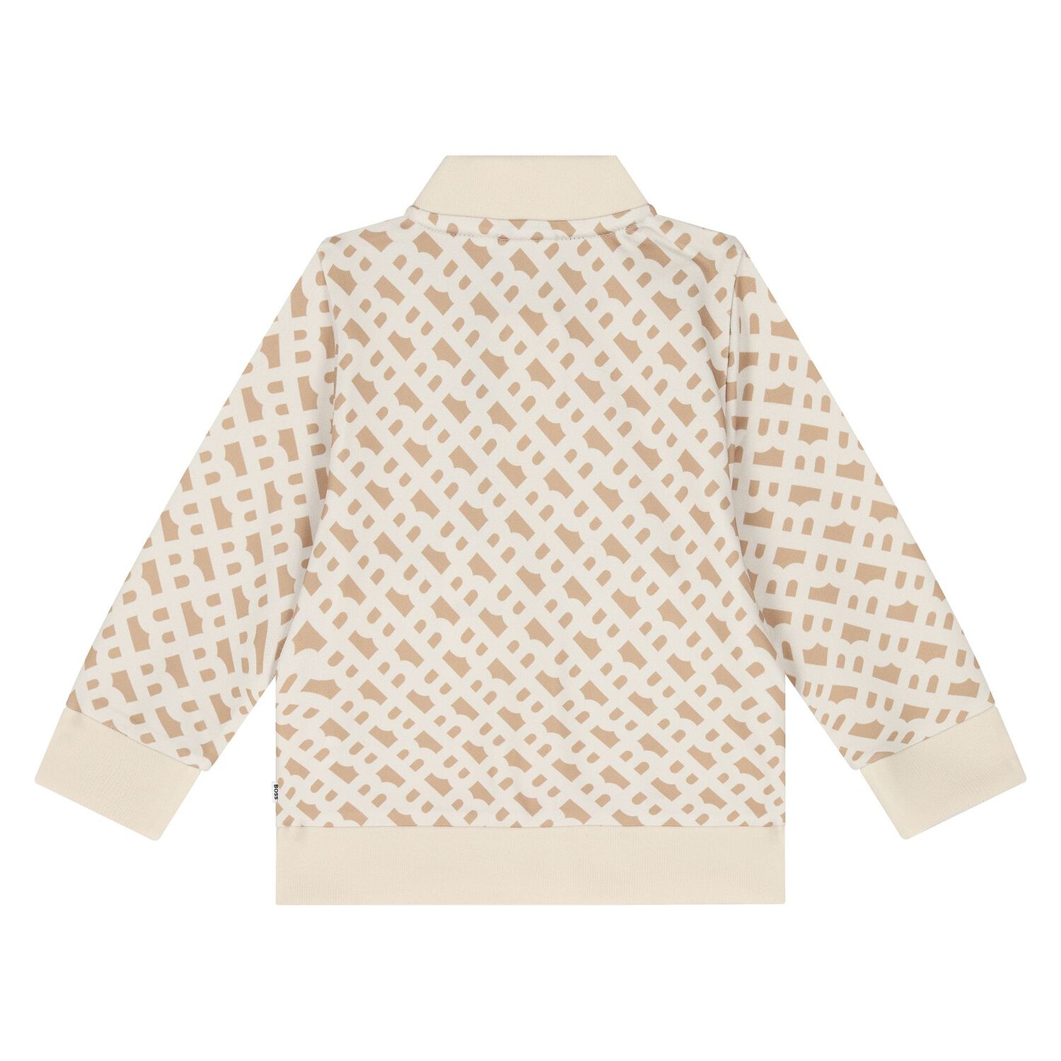 Younger Boys Beige Logo Tracksuit, 1, hi-res