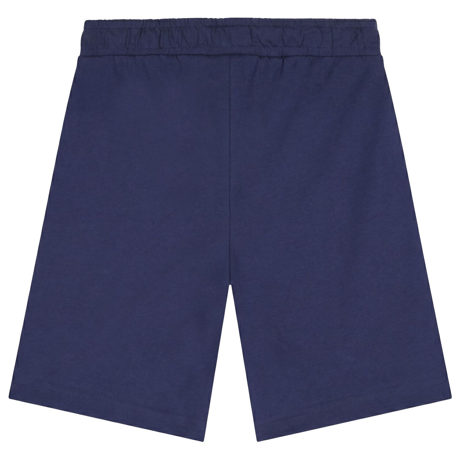Boys White & Navy Blue Logo Shorts, 2, hi-res