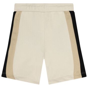 Boys Beige Striped Shorts