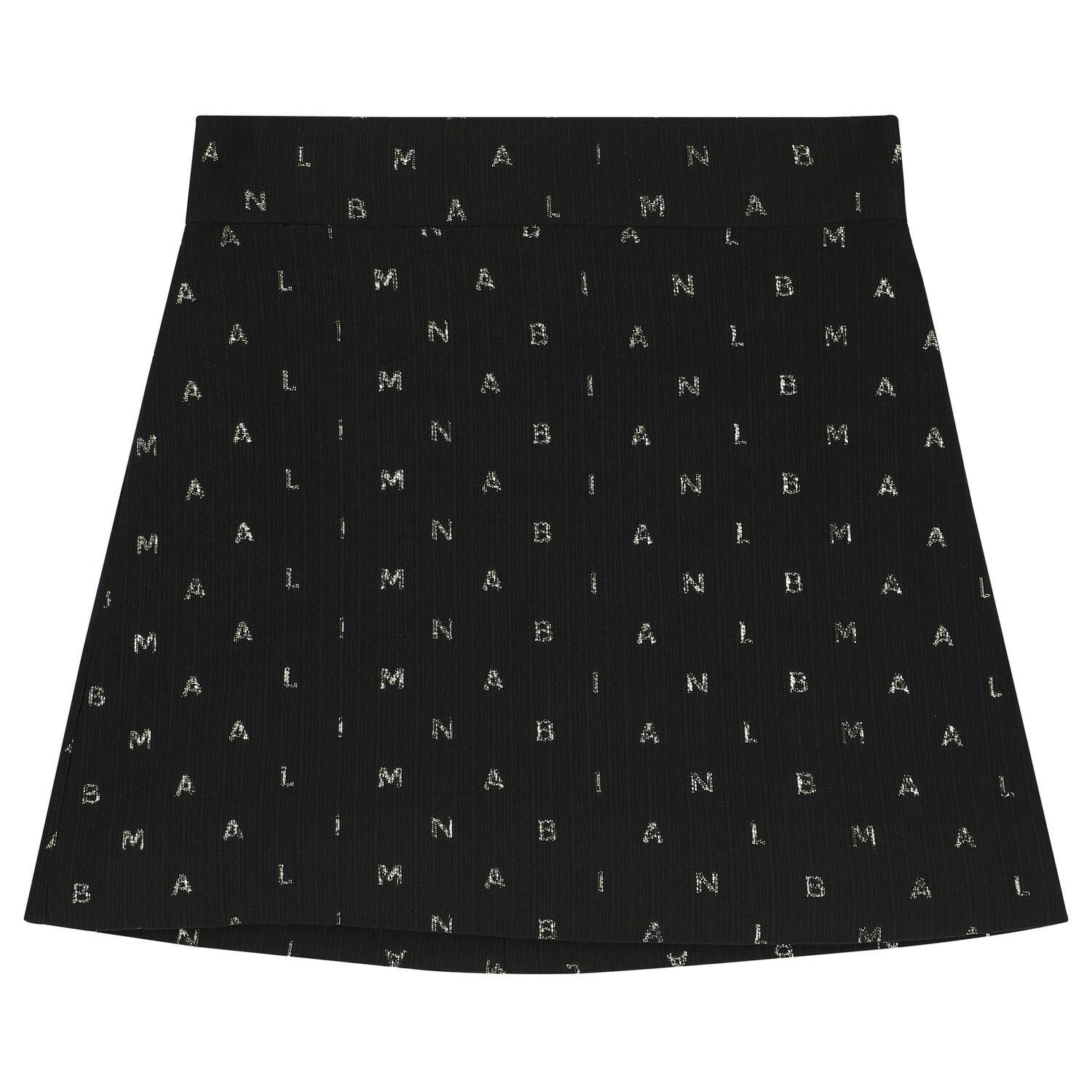 Girls Black & Gold Logo Skirt, 1, hi-res image number null