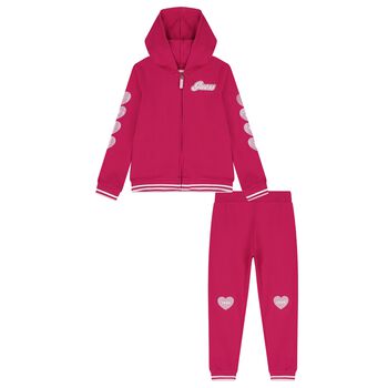 Girls Pink Logo Tracksuit
