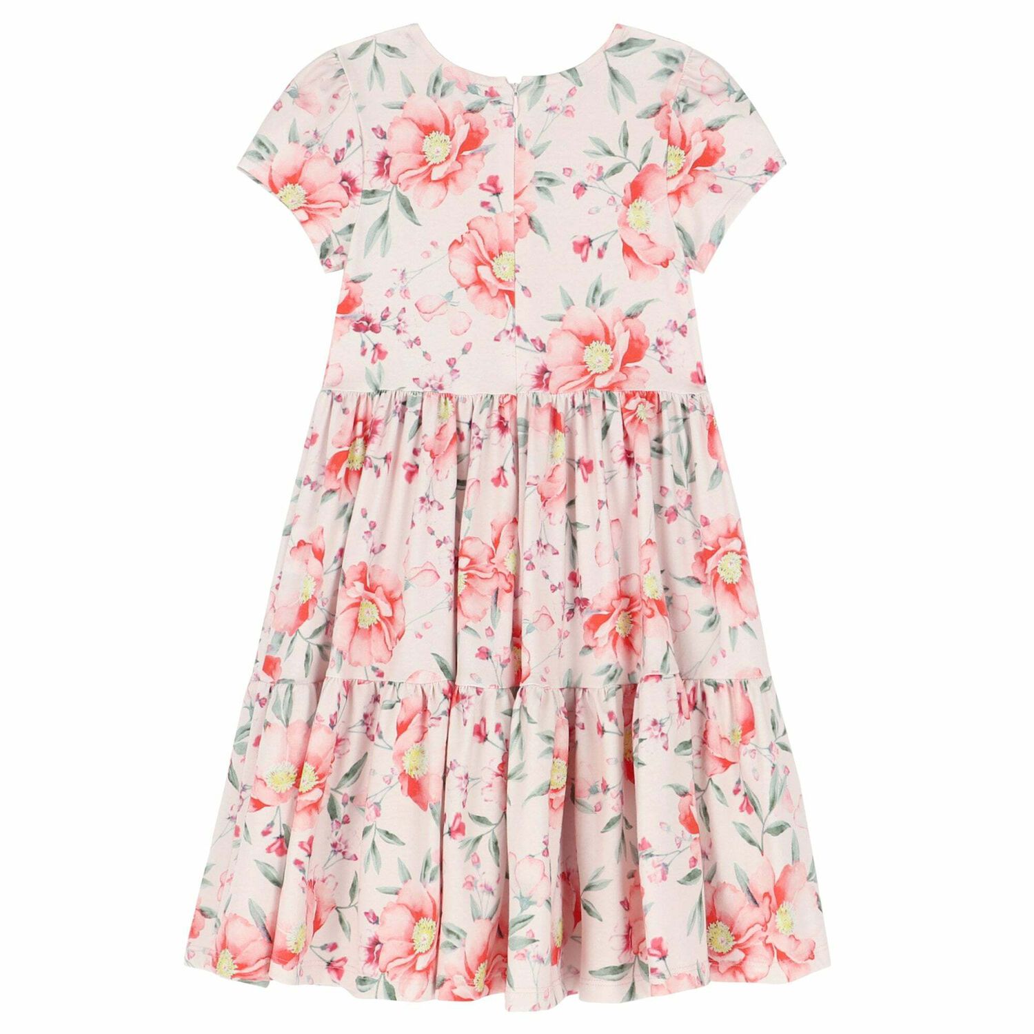 Girls Pink Floral Dress, 1, hi-res