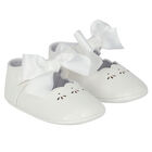 Baby Girls White Bow Pre Walker Shoes, 1, hi-res