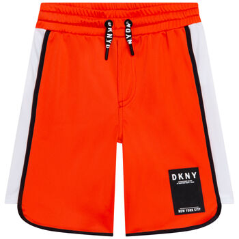 Boys Orange Logo Shorts
