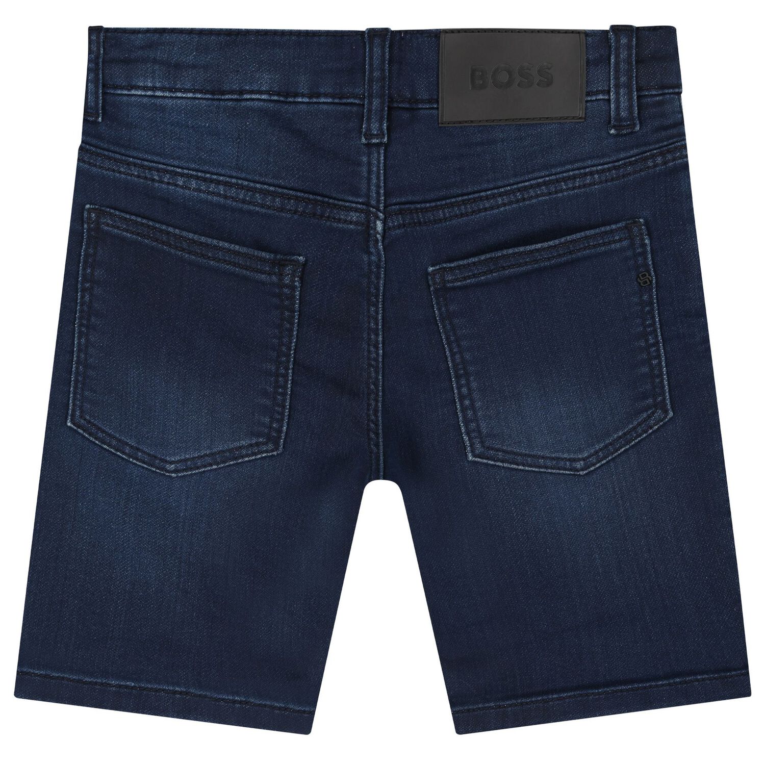 Boys Blue Denim Shorts, 1, hi-res