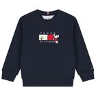 Boys Navy Blue Snoopy Logo Sweatshirt, 1, hi-res