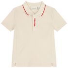 Boys Ivory Logo Polo Shirt, 3, hi-res