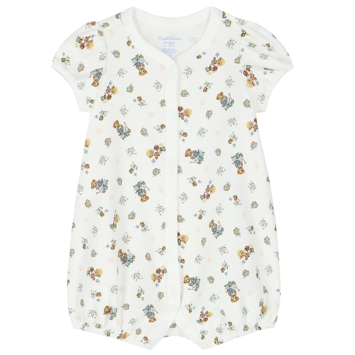 White Polo Bear Romper Gift Set, 1, hi-res