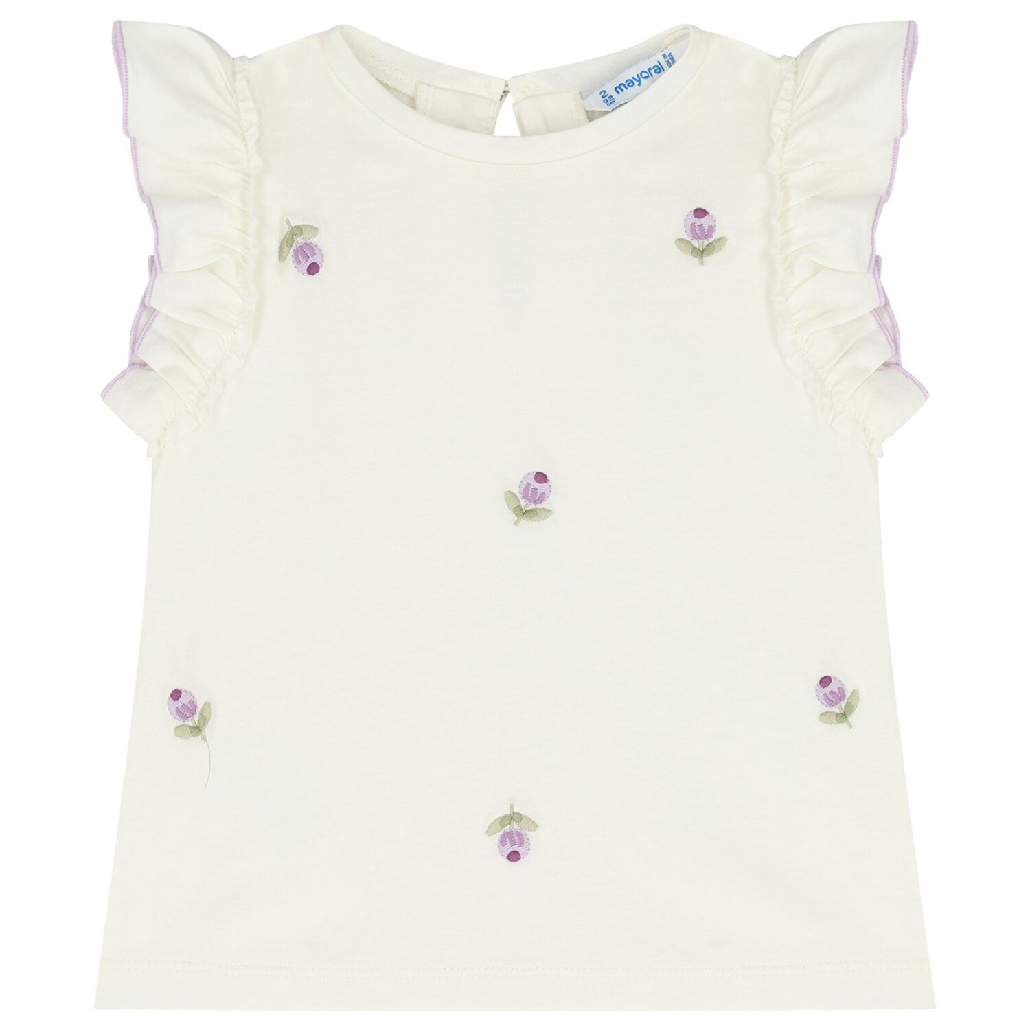 Younger Girls Ivory & Lilac Skirt Set, 2, hi-res