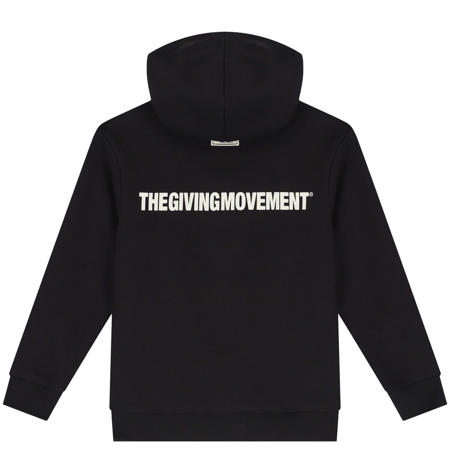 توب هودى بالشعار باللون الاسود, 1, hi-res