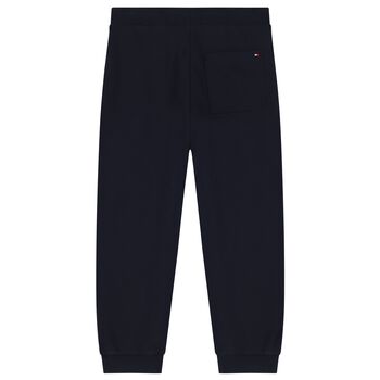 Boys Navy Blue Logo Joggers