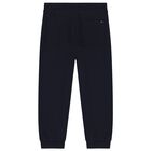 Boys Navy Blue Logo Joggers, 1, hi-res
