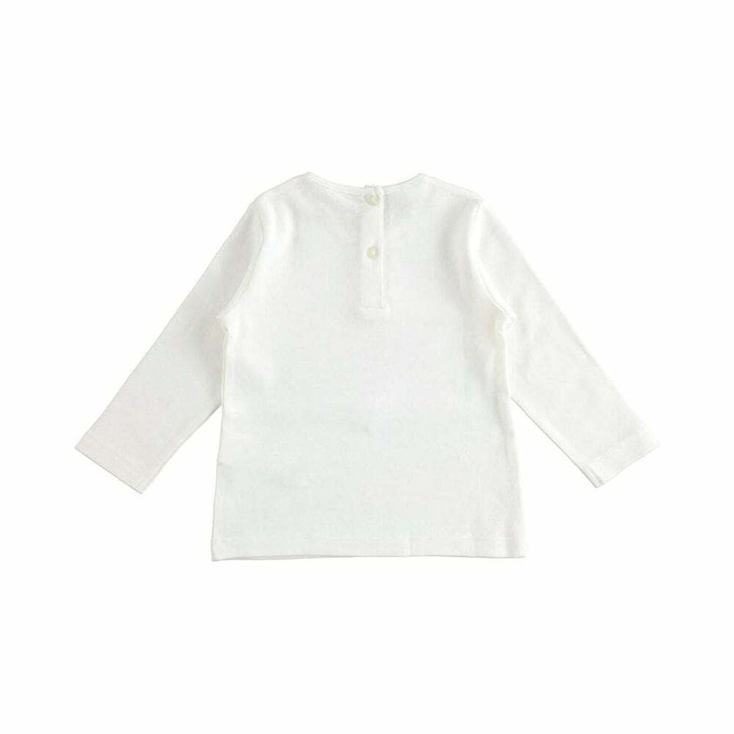 Girls White Cotton Top, 1, hi-res