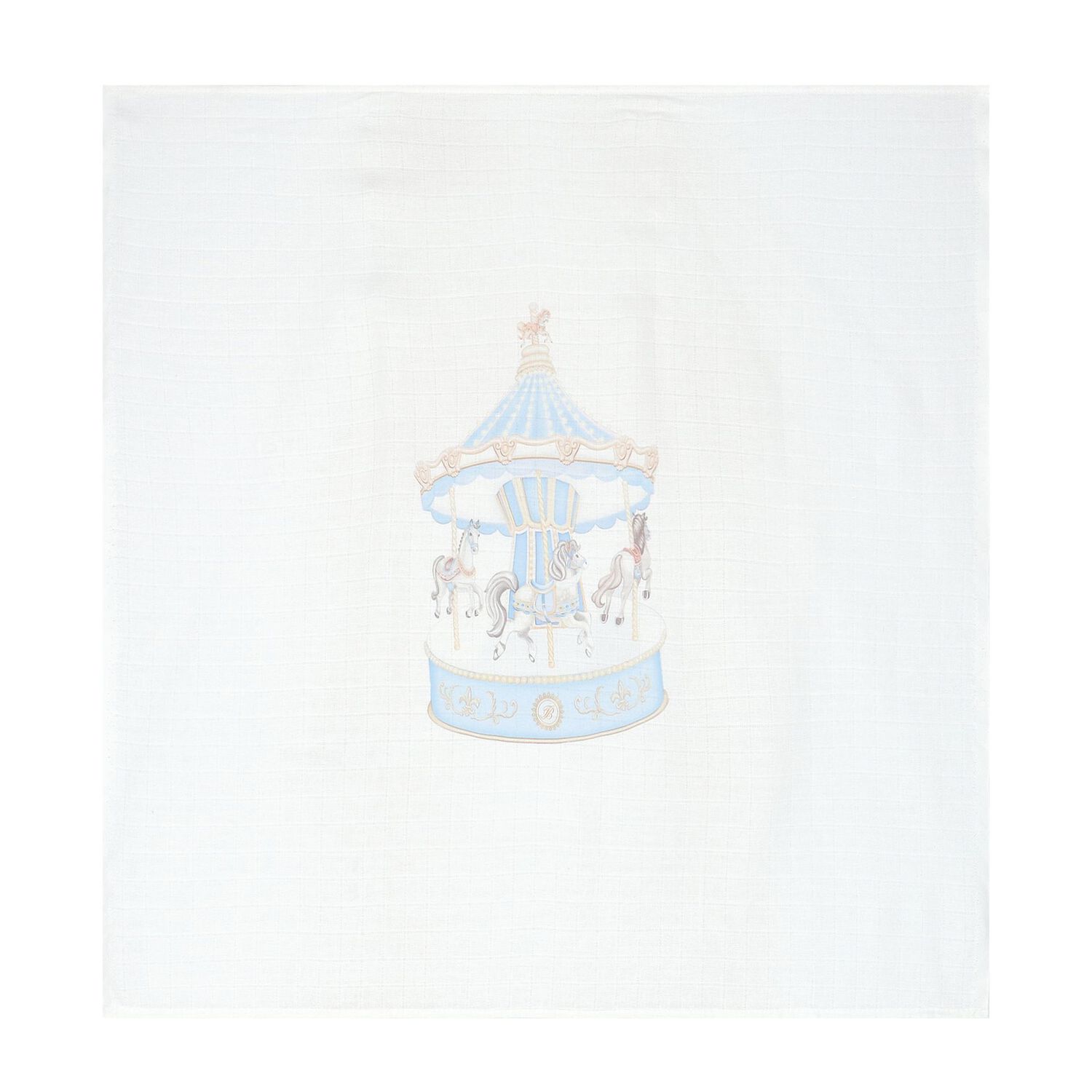 Baby Boys White, Beige & Blue Muslin Swaddles (3-Pack), 8, hi-res image number null