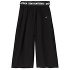 بنطبون بنات قصير بالشعار باللون الاسود, 1, hi-res